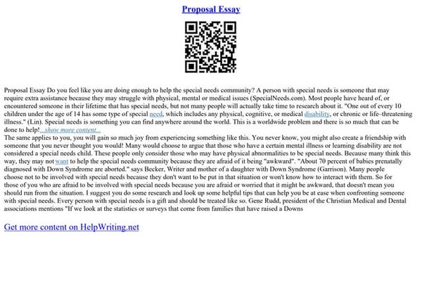 Essay Proposal Example essay-proposal-example