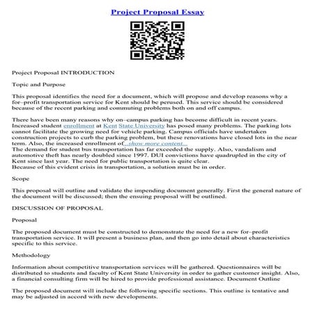 Proposal Essay Examples | PDF
