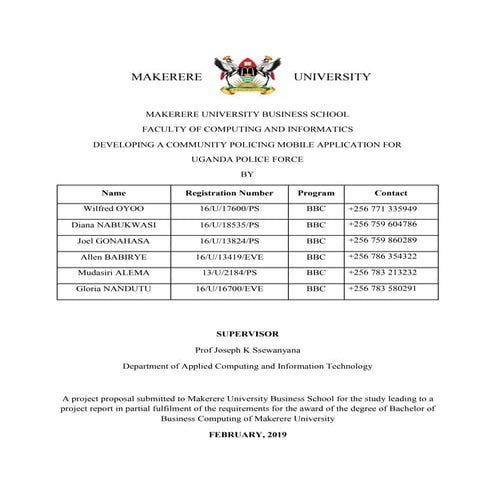 Final Year Project Proposal - Bachelor of Business Computing (BBCo ...