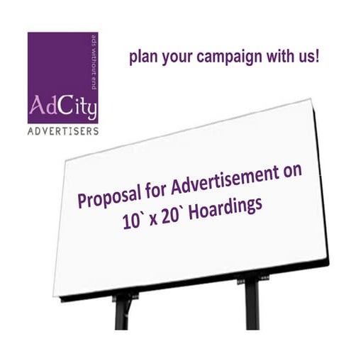 Proposal For Advertisement On 10 X 20 Hoarding | PDF