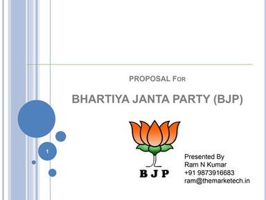 Political party (BJP) Poll campaign 