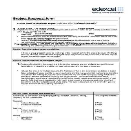 Proposal Form