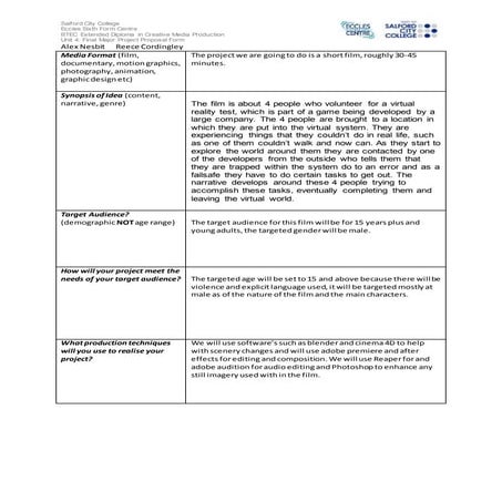 Final major project proposal form | DOCX