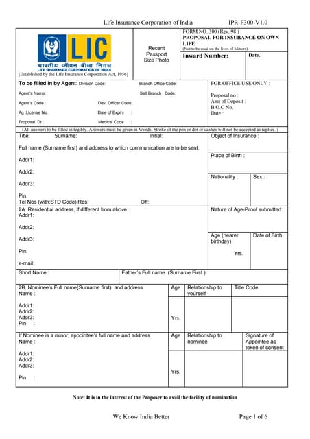 lic form download lic agent bangalore 9972660645 lic neft form