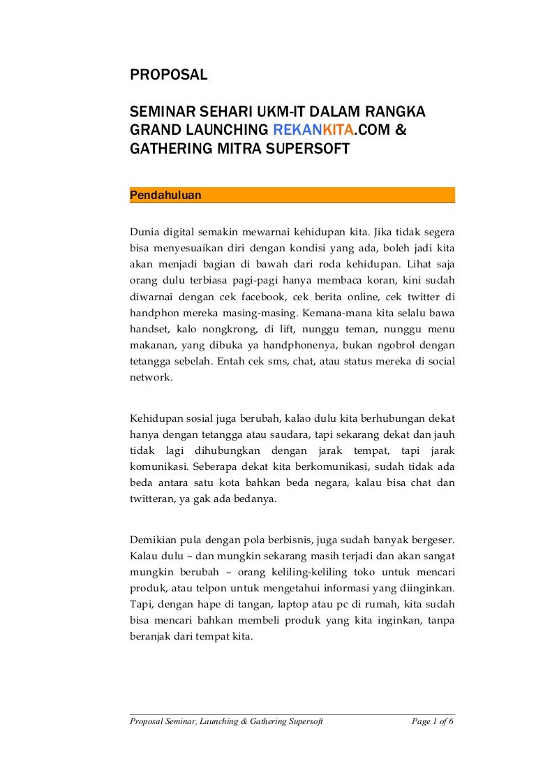 Contoh Proposal Gathering Komunitas Learning Docs