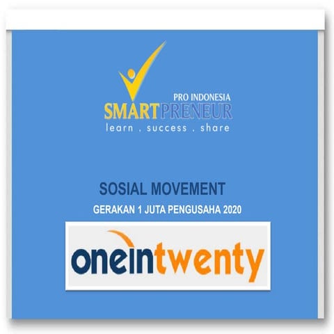 Proposal gerakan 1 juta pengusaha