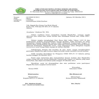 Proposal kegiatan idul adha 2011 