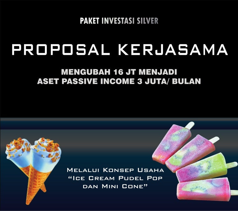 Proposal Kerjasama Usaha Ice Cream Mini Cone Silver