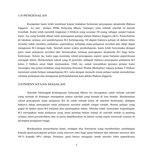 Proposal kajian tindakan