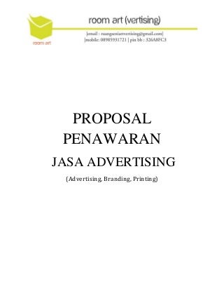 Proposal penawaran  jasa advertising