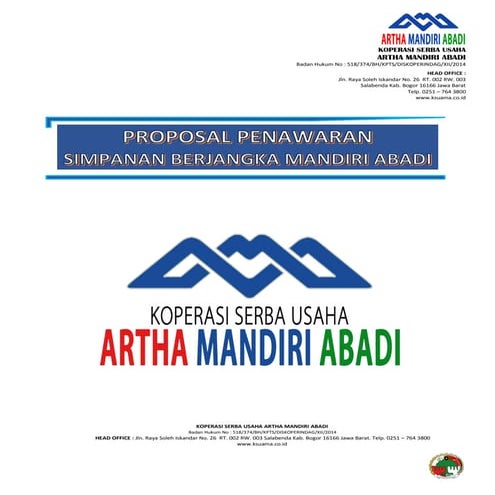 Proposal Penawaran Simpanan Berjangka Mandiri Abadi