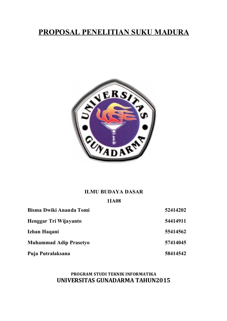 Proposal Penelitian Suku Madura