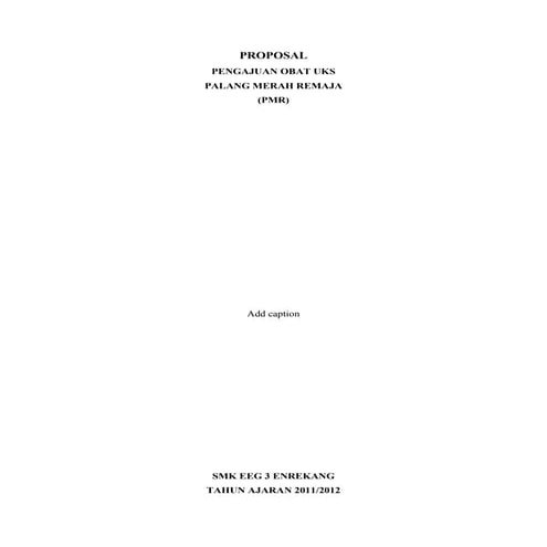 Proposal pengadaan obat obatan uks