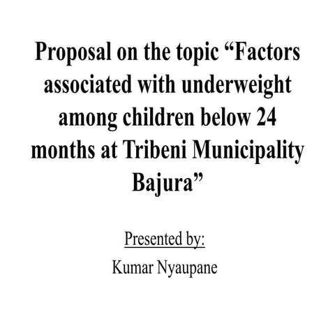 Research Proposal Presentation