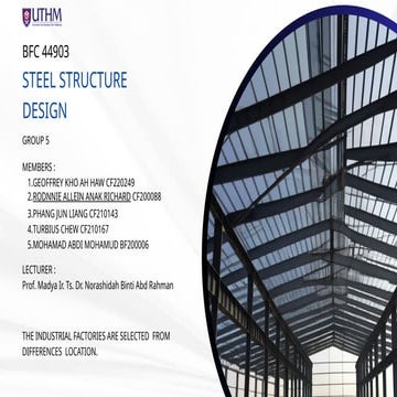 Steel Structure Design BFC44903 for group project