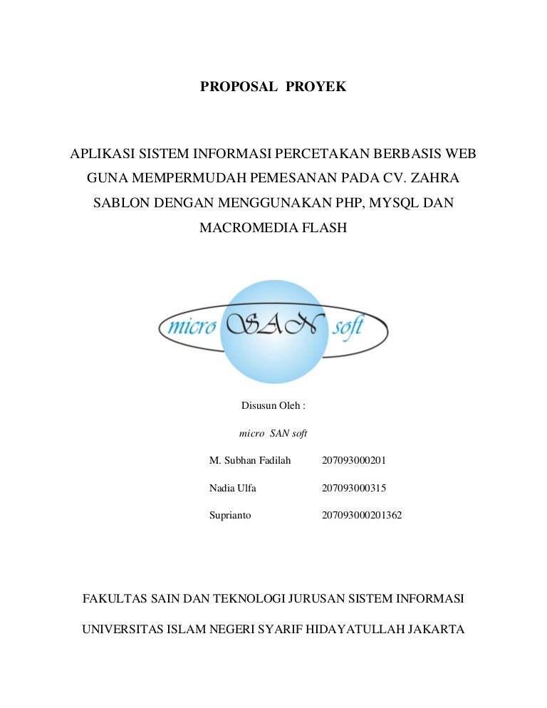 Proposal Proyek Aplikasi Web Percetakan