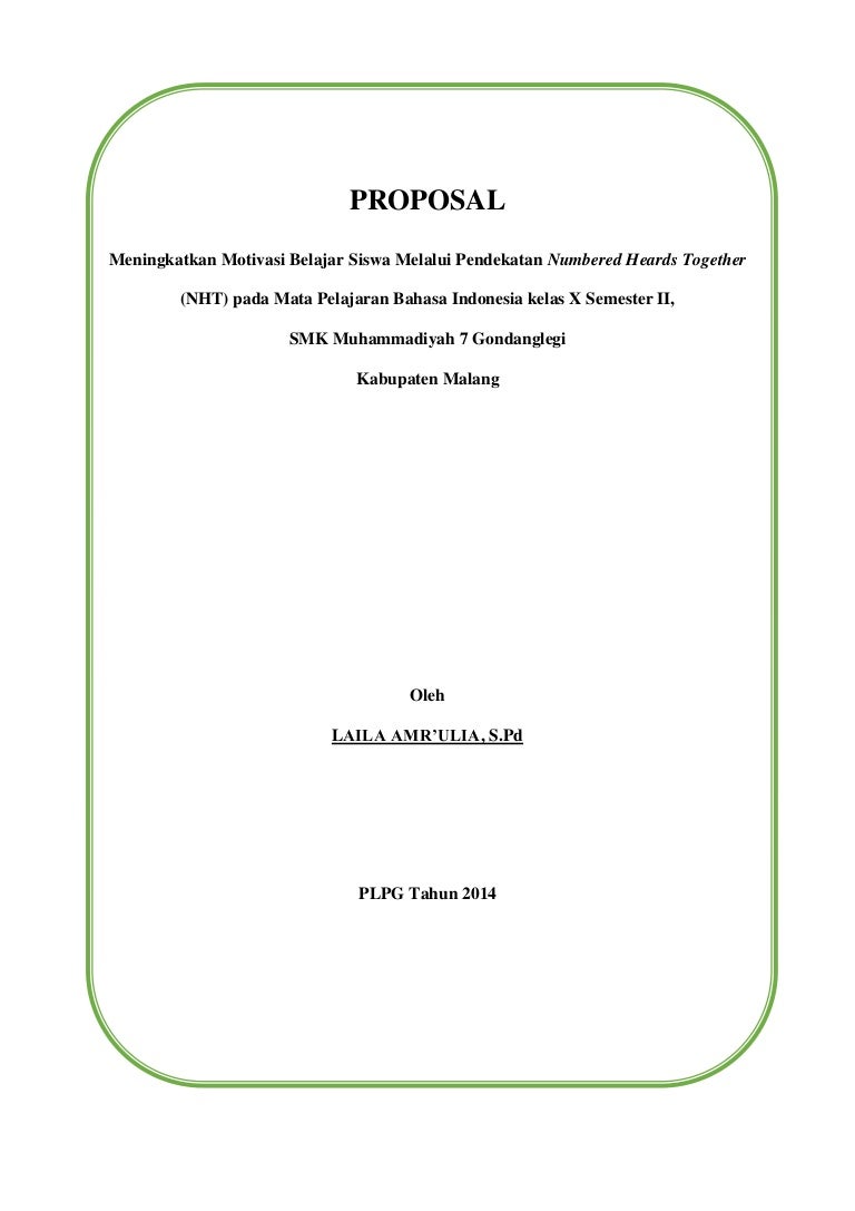 Proposal Ptk Bahasa Indonesia