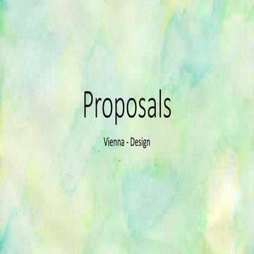 Proposals (Vienna design)
