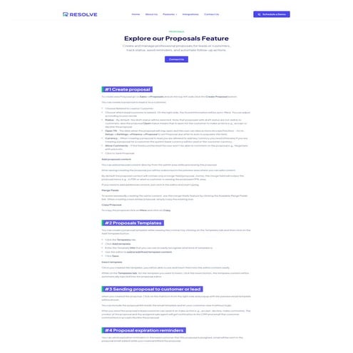 Proposals - Resolve Work CRM - Business Management Software | PDF