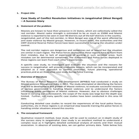 Proposal writing sample 2