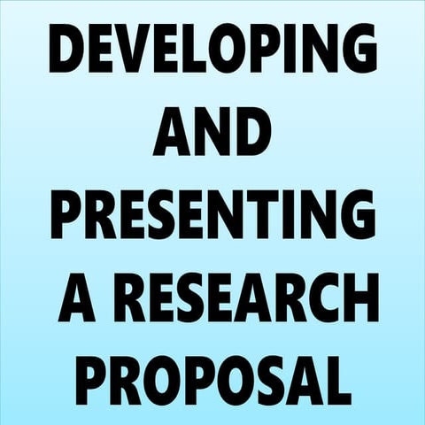 development of a research proposal