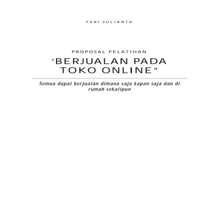 Berjualan pada toko online
