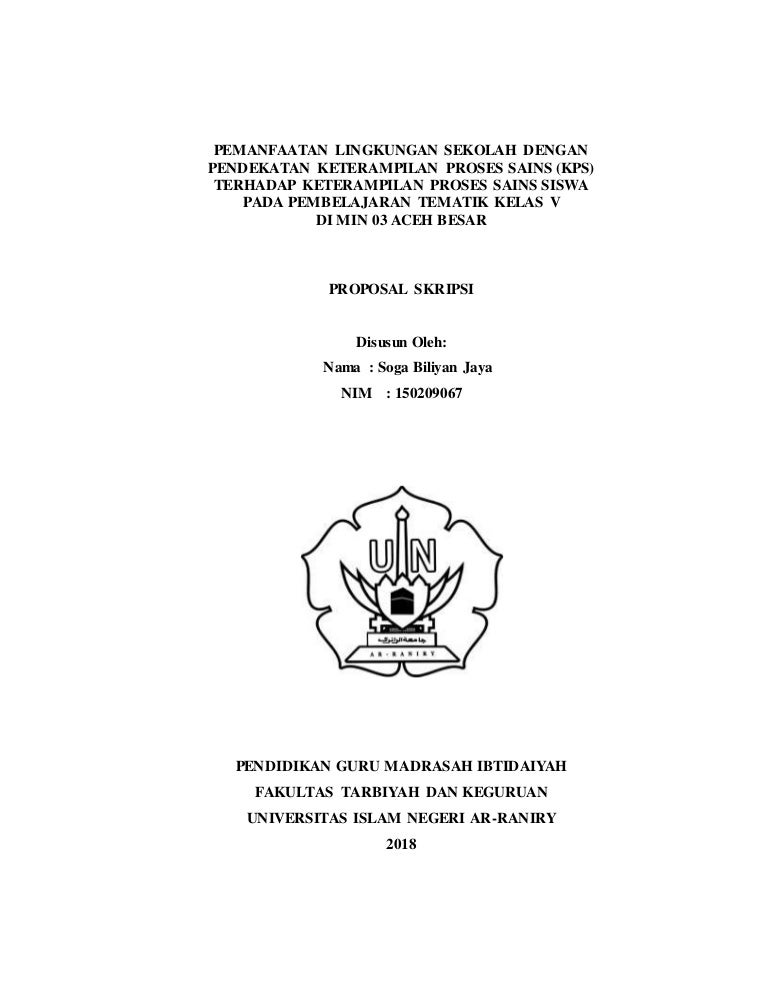 Proposal skripsi Keterampilan Proses Sain