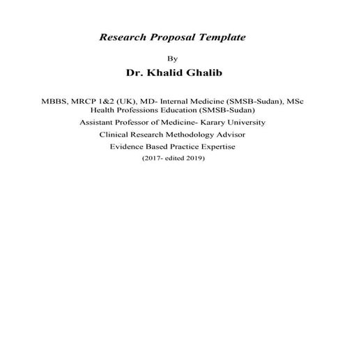 Proposal Template- Khalid Ghalib
