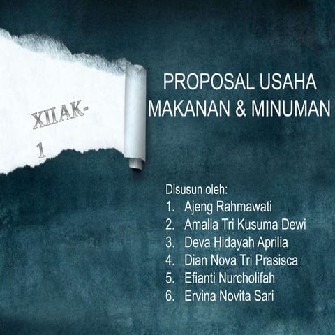 Proposal usaha makanan & minuman MAKJOSi