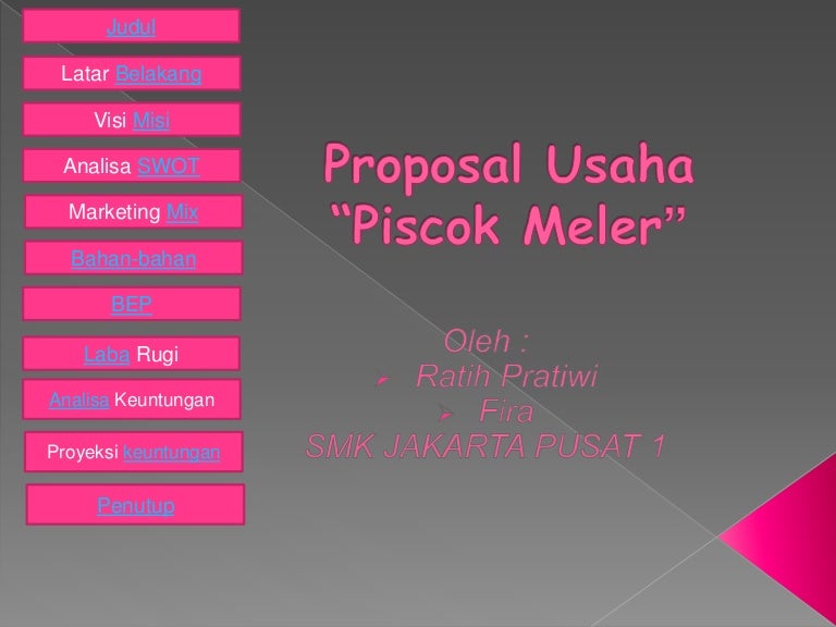 Proposal Usaha Piscok Meler