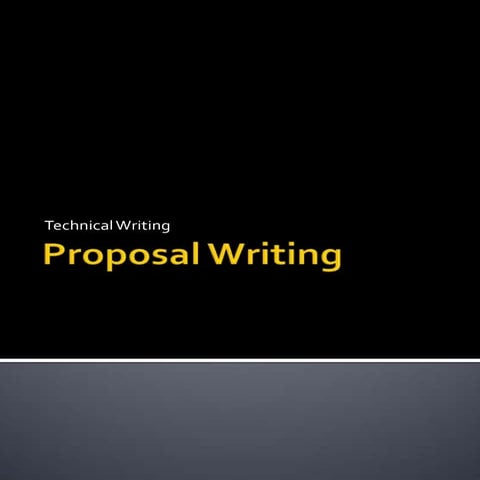 Proposal Writing