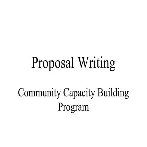 Proposal writing