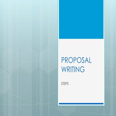 Proposal writing