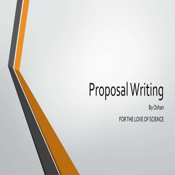 Proposal writing