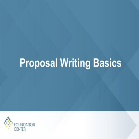 Proposal writing basics