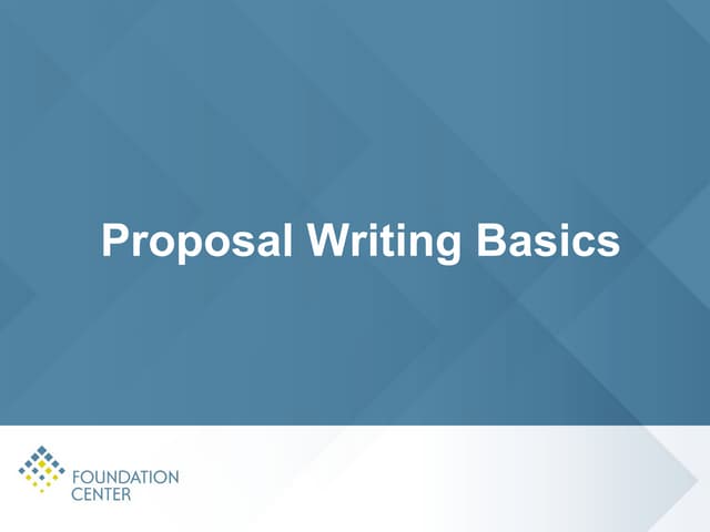 Grant Proposal Writing Workshop Pptx