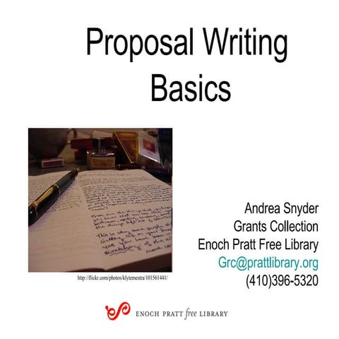 Proposal Writing Basics10.08