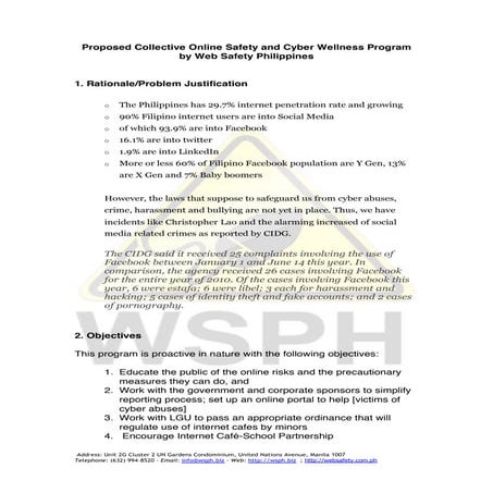 A call for a collective online safety and cyber wellness program