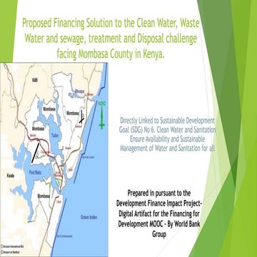 Proposed financing solution to the clean water challenge