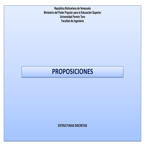 Proposiciones