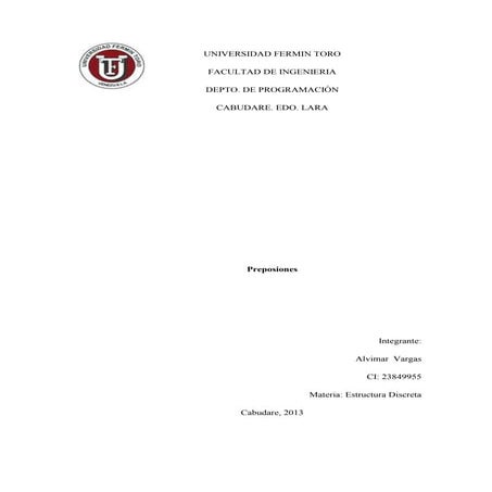 Proposiciones alvimar vargas