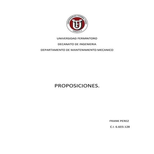 Proposiciones SAIA, UFT.