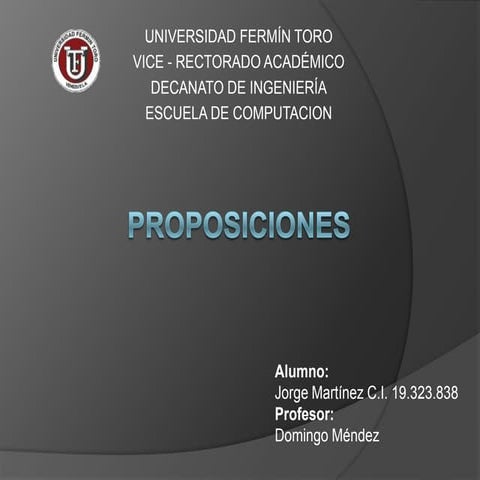 Proposiciones.