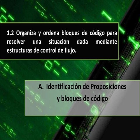 Proposiciones y bloques de código
