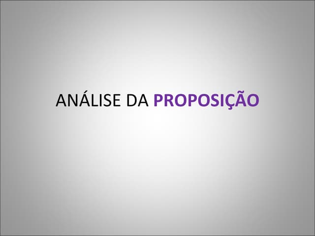 Proposição