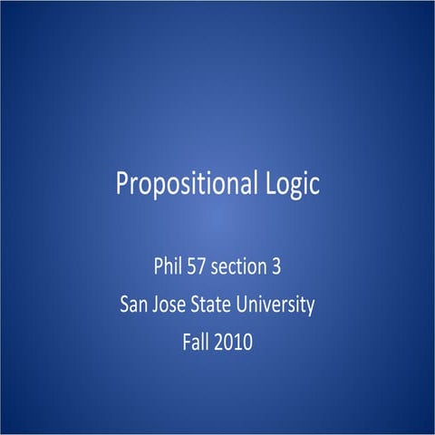 Propositional logic | PPT | Programming Languages | Computing