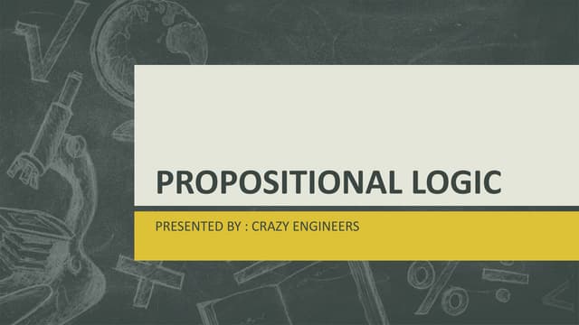 Propositional logic by shawan