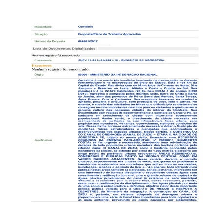 Proposta aprovada   024801 2017 - canal de zuzu - etapa ii -  agrestina pe