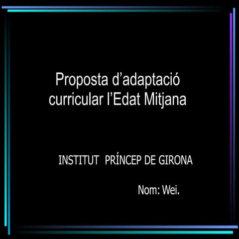 Proposta D’Adaptació