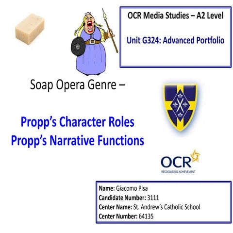 Propp's character roles and functions